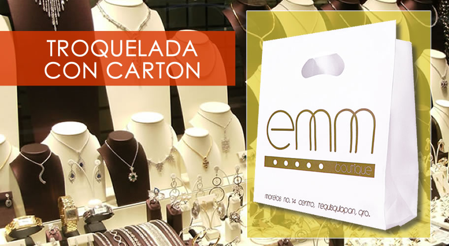 bolsa troquelada con carton